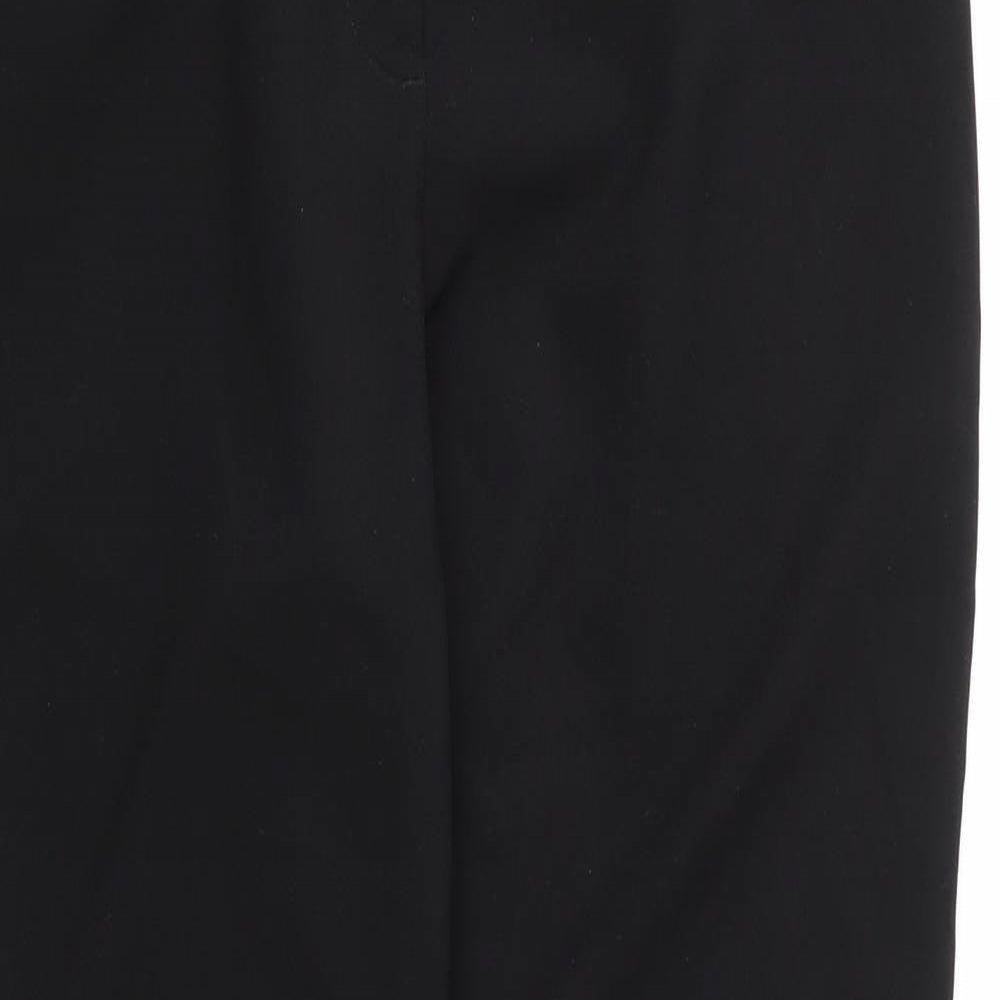 George Womens Black  Polyester Capri Trousers Size 14 L27 in Regular Zip