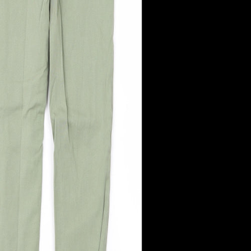 Primark Girls Green  Cotton Skinny Jeans Size 11 Years L25 in Regular Zip