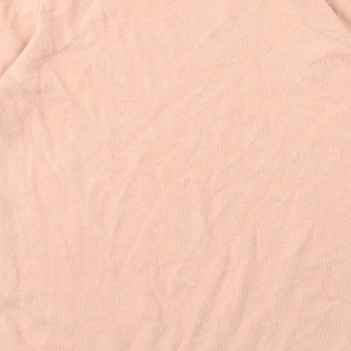 M&S Womens Pink  Acrylic Basic Blouse Size 6 Round Neck