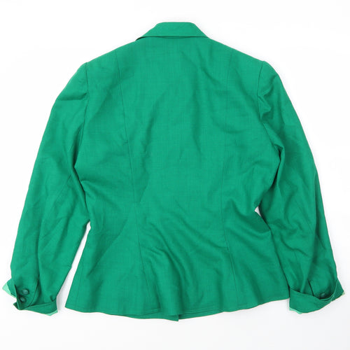 Blandford Womens Green  Linen Jacket Blazer Size L