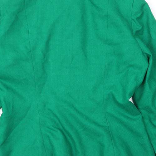 Blandford Womens Green  Linen Jacket Blazer Size L