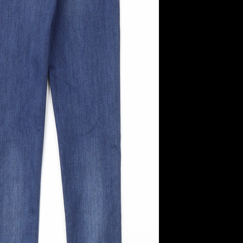 Farfallina Girls Blue  Cotton Skinny Jeans Size L L27 in Regular Zip - Pearls