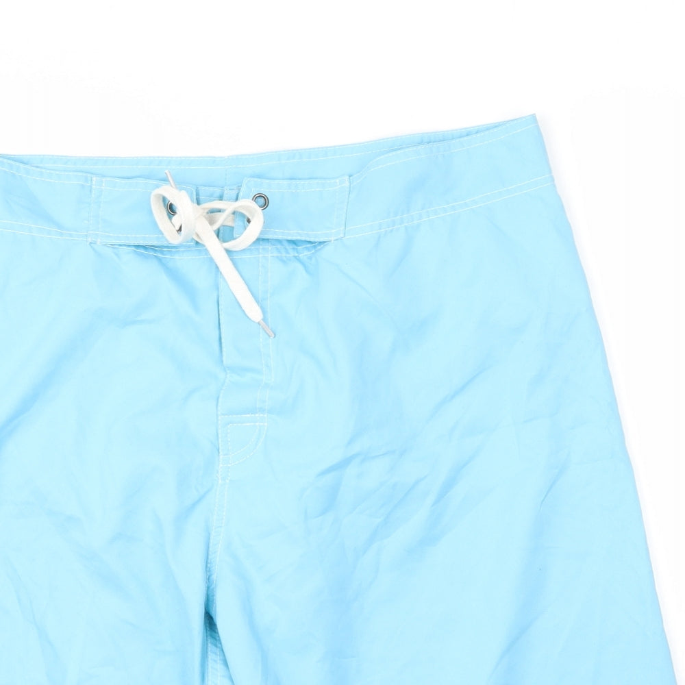 Rowe Mens Blue  Polyester Sweat Shorts Size 36 in L14 in Regular Drawstring