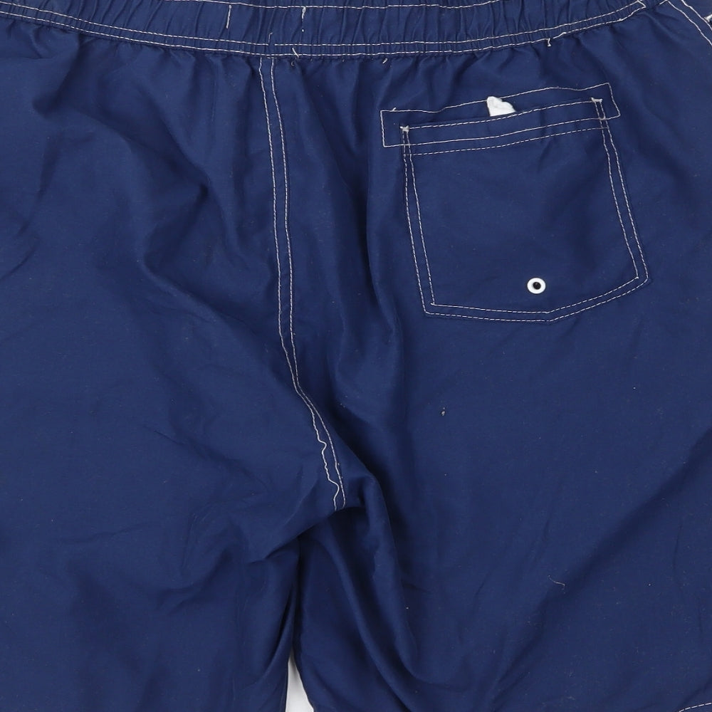 Peacocks Mens Blue  Polyester Sweat Shorts Size 2XL  Regular Drawstring