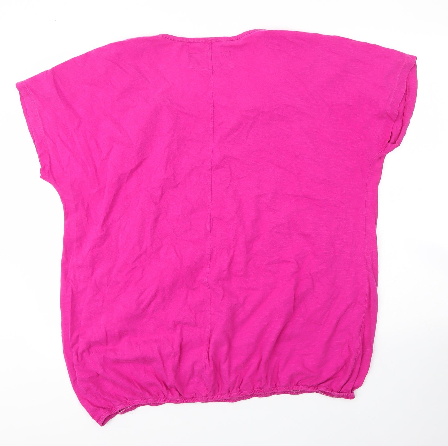 Yours Womens Pink  Cotton Basic Blouse Size 22 Boat Neck