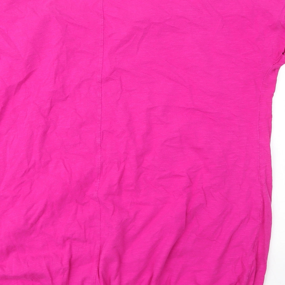 Yours Womens Pink  Cotton Basic Blouse Size 22 Boat Neck