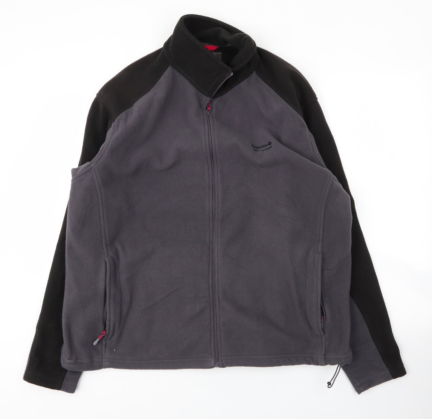 Regatta Mens Grey High Neck  Polyester Full Zip Jumper Size XL