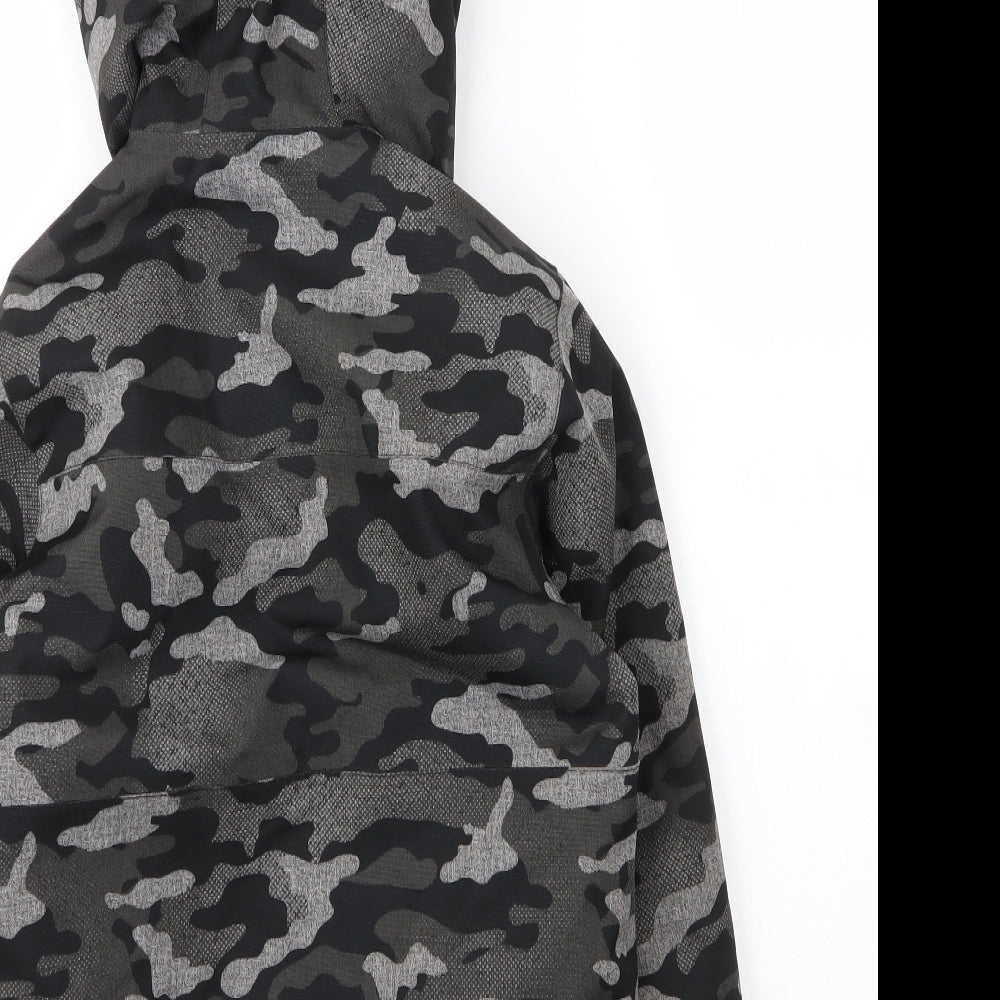 Surfanic Boys Grey Camouflage  Parka Coat Size 8 Years  Zip