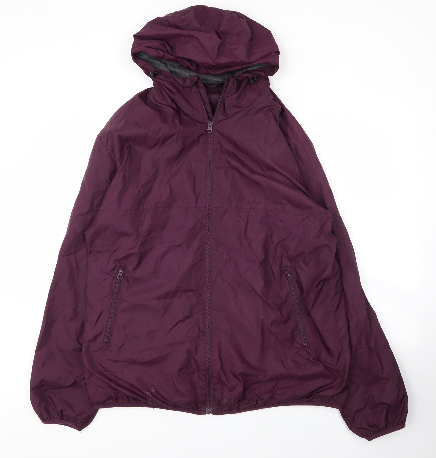 TU Mens Purple   Parka Coat Size XL  Zip