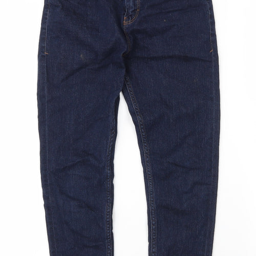 NEXT Girls Blue  Cotton Straight Jeans Size 11 Years L24 in Regular Zip
