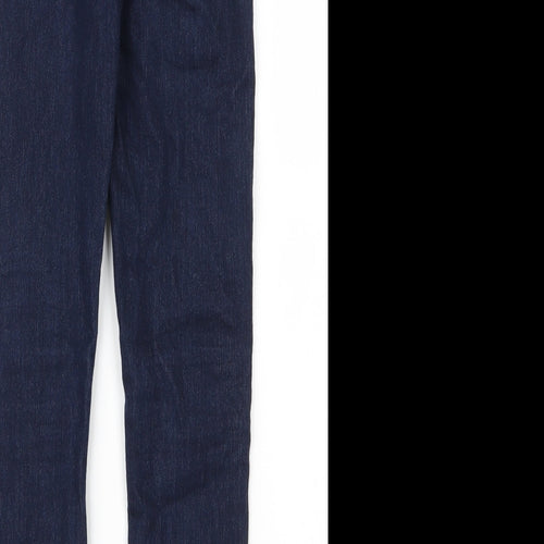 NEXT Girls Blue  Cotton Straight Jeans Size 11 Years L24 in Regular Zip