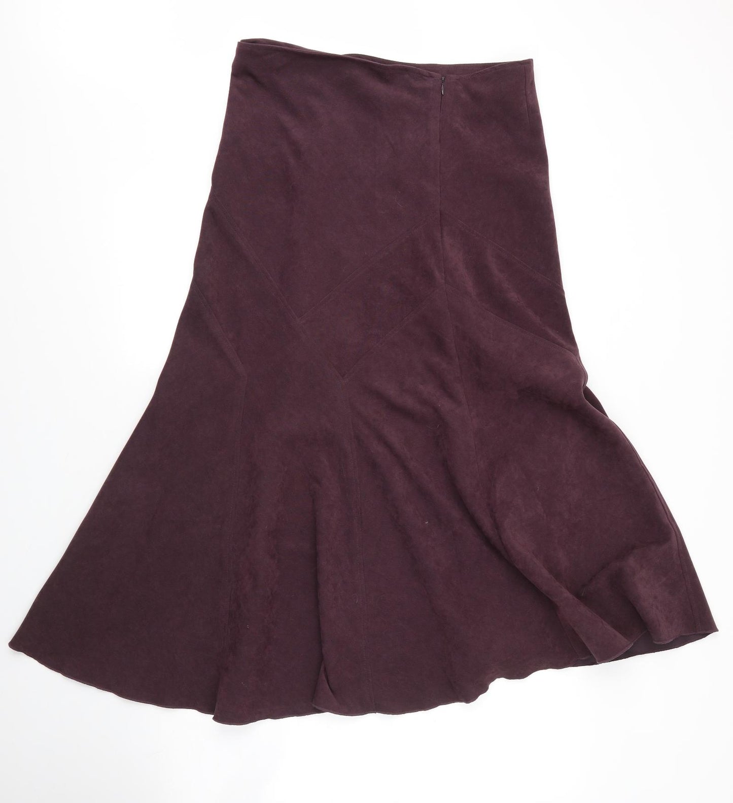 Papaya Womens Brown  Polyester Trumpet Skirt Size 14   Zip