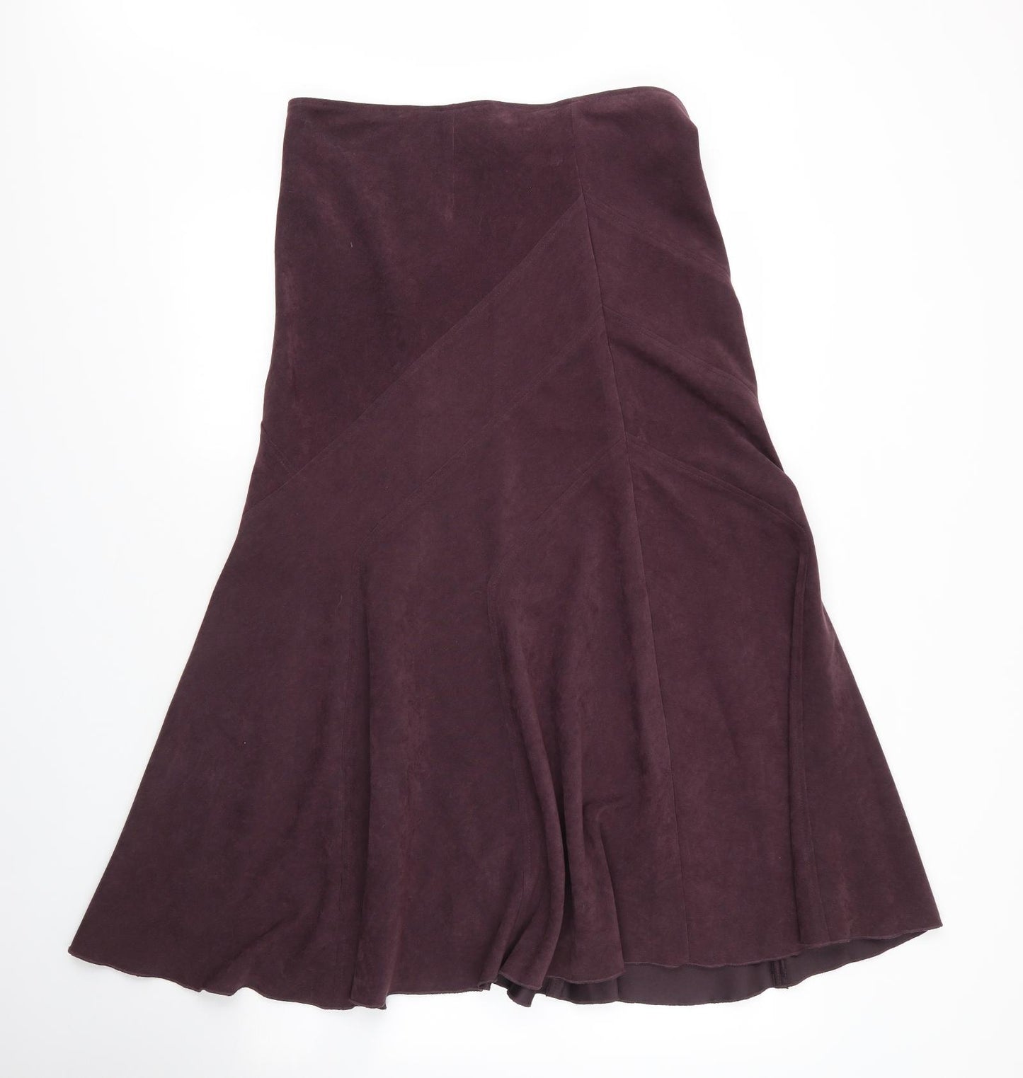 Papaya Womens Brown  Polyester Trumpet Skirt Size 14   Zip