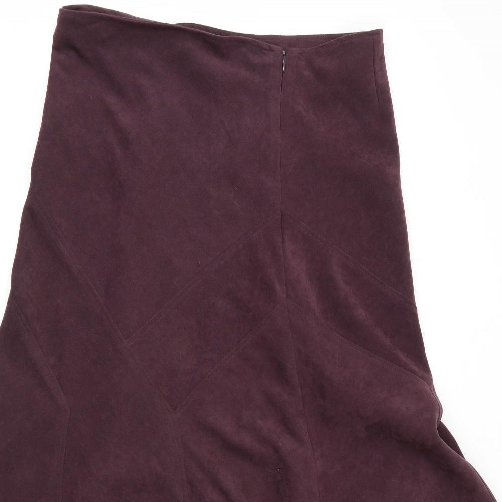 Papaya Womens Brown  Polyester Trumpet Skirt Size 14   Zip