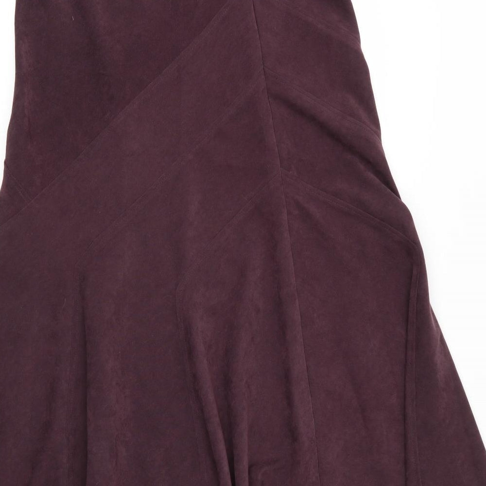 Papaya Womens Brown  Polyester Trumpet Skirt Size 14   Zip