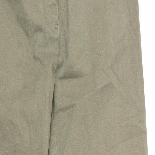 Cotton Traders Womens Green  Cotton Straight Jeans Size 12 L27 in Regular