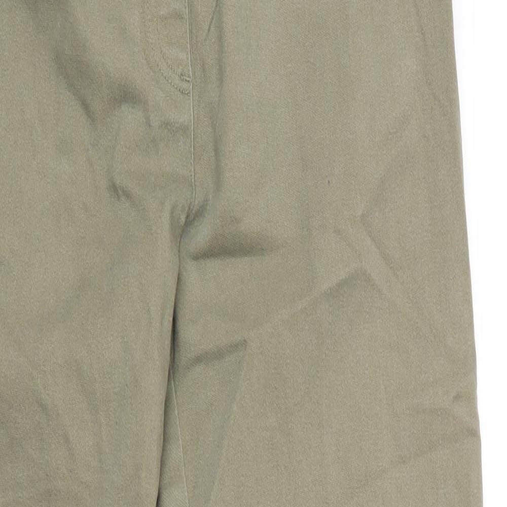Cotton Traders Womens Green  Cotton Straight Jeans Size 12 L27 in Regular