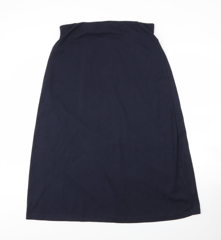 Marisota Womens Blue Cotton A-Line Skirt Size 14