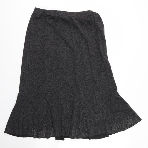 Just Elegance Womens Grey  Viscose Trumpet Skirt Size 12