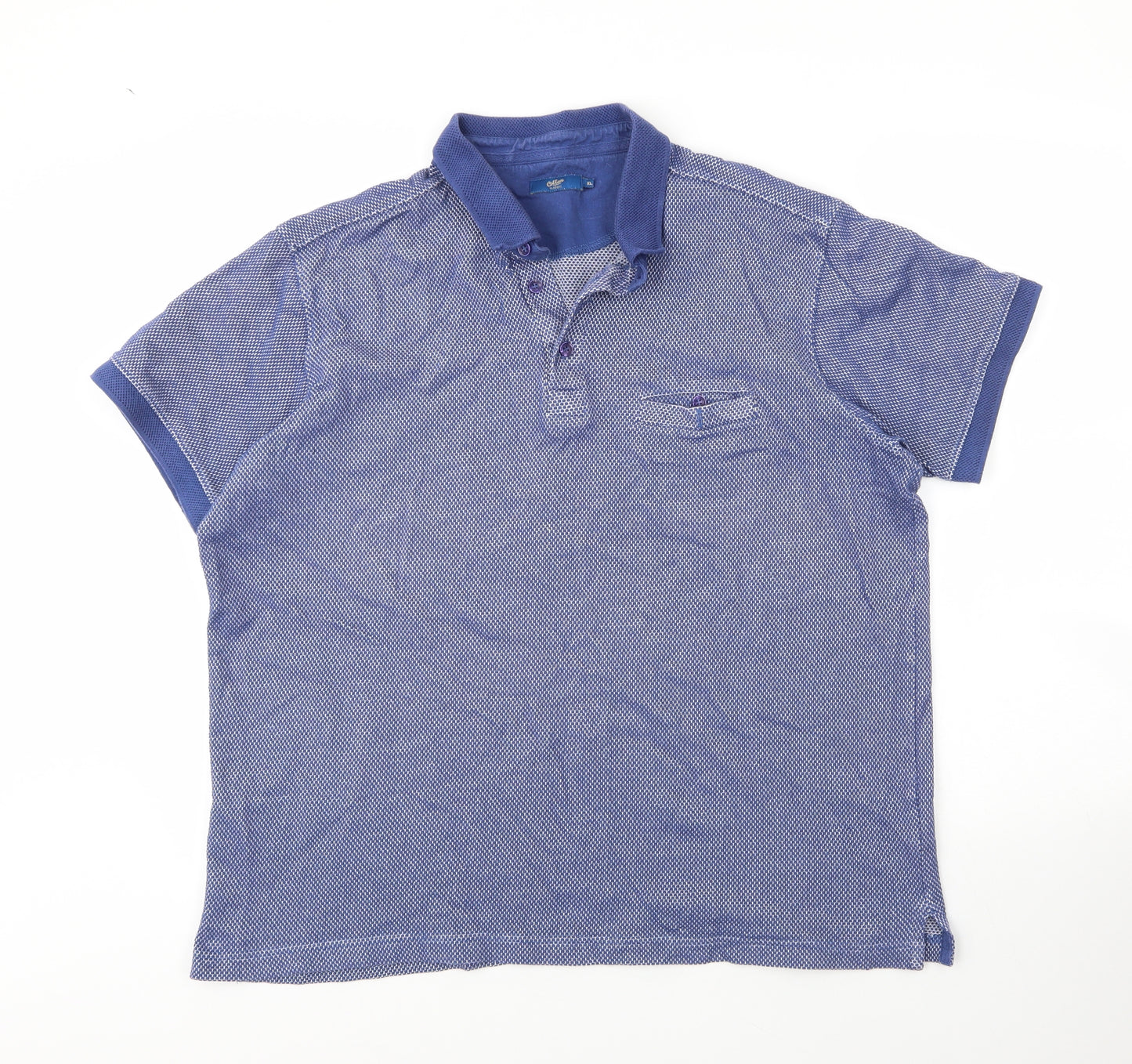 Cotton Traders Mens Blue  Cotton  Polo Size XL Collared Button