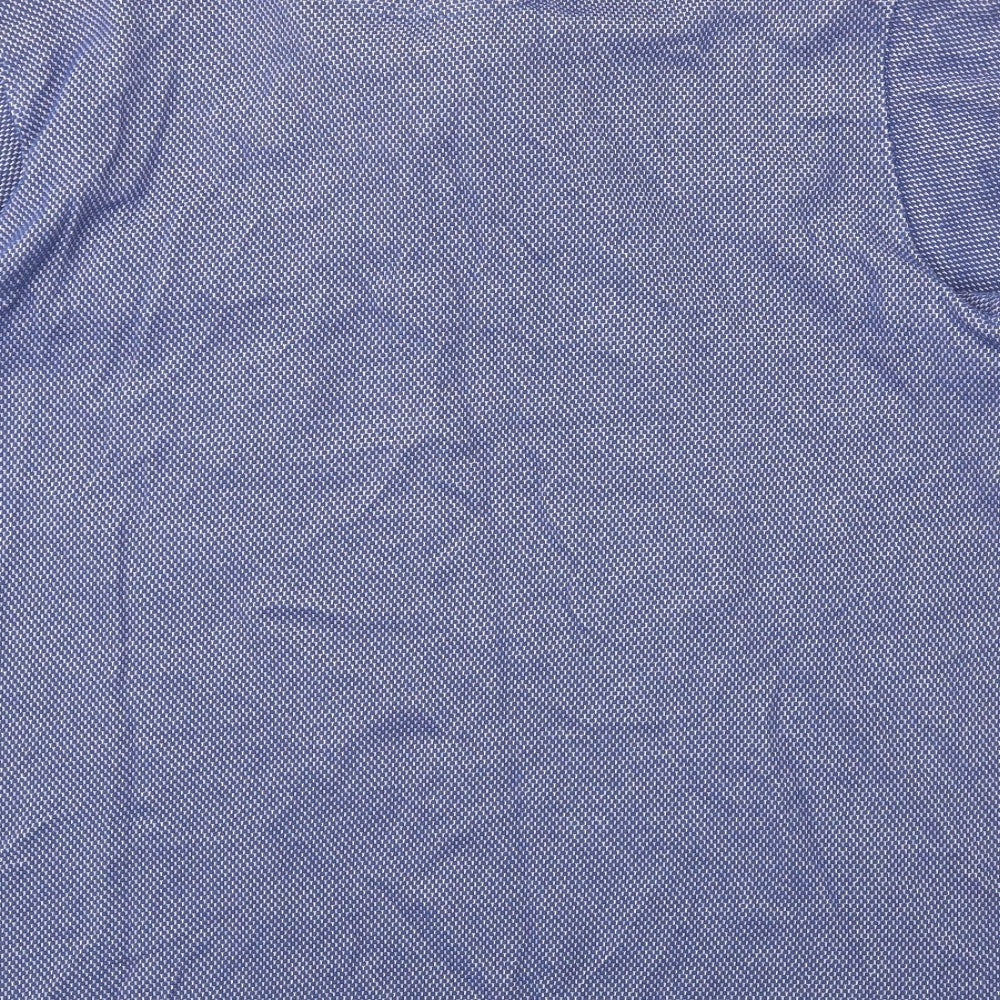 Cotton Traders Mens Blue  Cotton  Polo Size XL Collared Button