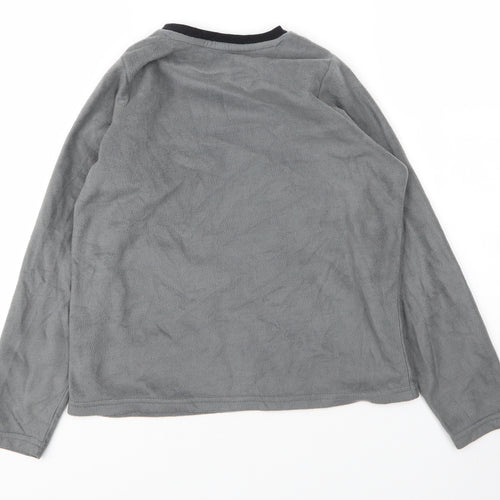 Matalan Boys Grey Round Neck  Polyester Pullover Jumper Size 11 Years