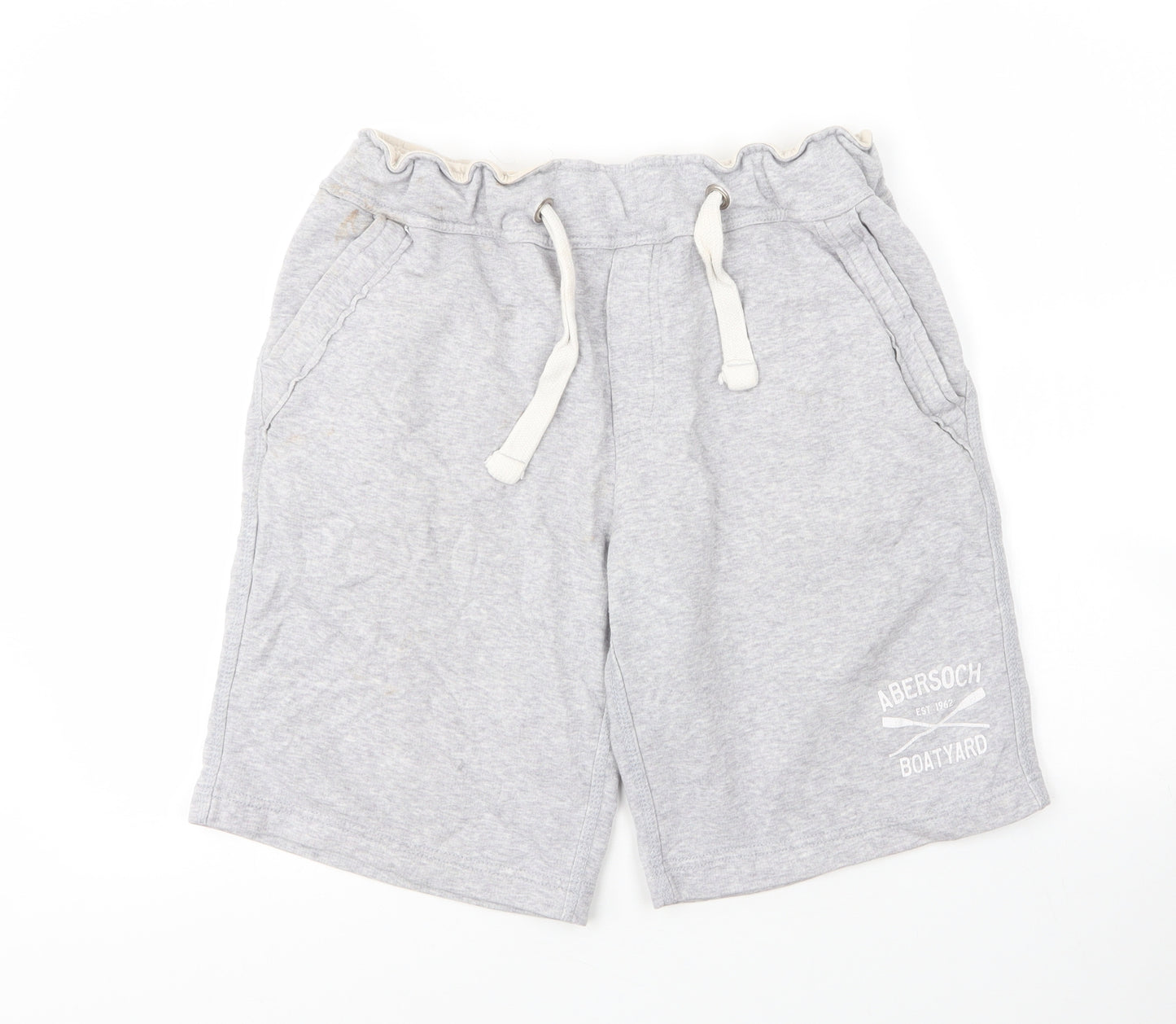 Kariban Mens Grey  Cotton Sweat Shorts Size M  Regular Drawstring