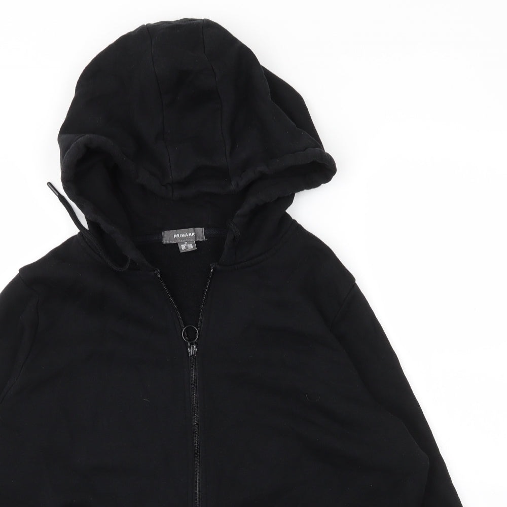 Primark Mens Black  Cotton Full Zip Hoodie Size XL
