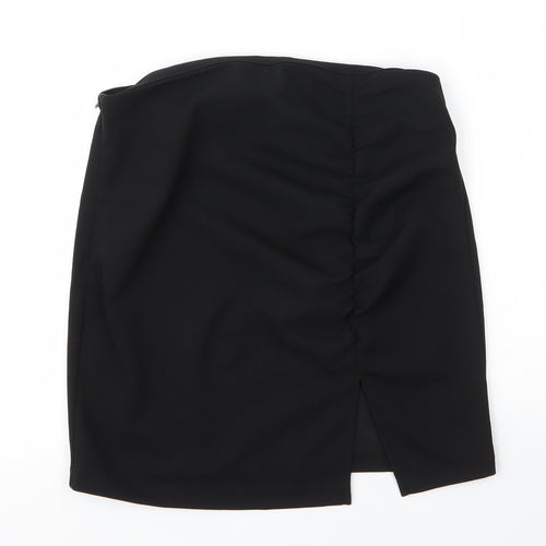 SheIn Womens Black  Polyester Straight & Pencil Skirt Size M   Zip