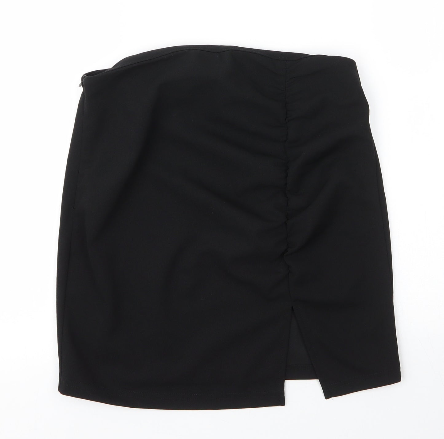 SheIn Womens Black  Polyester Straight & Pencil Skirt Size M   Zip
