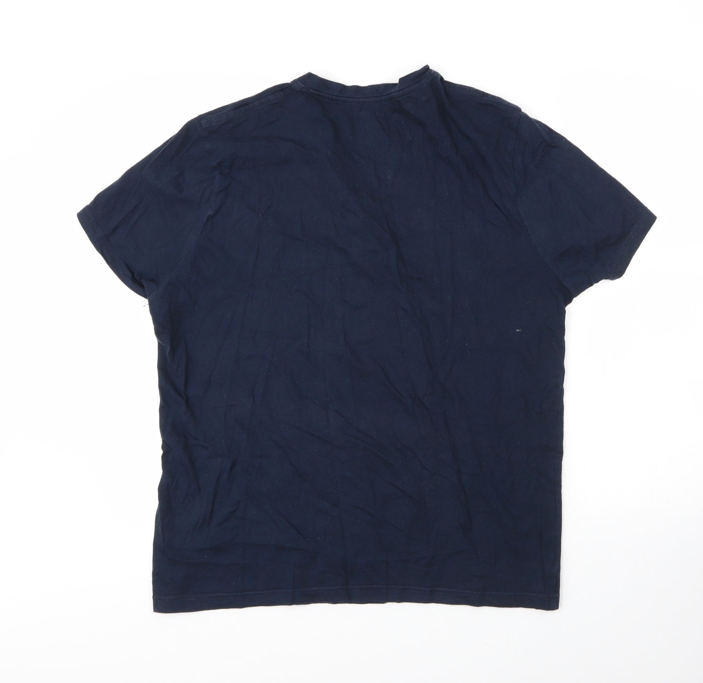 George Mens Blue  Cotton  T-Shirt Size M V-Neck