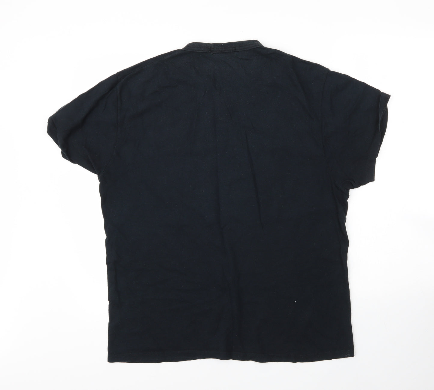 Brooklyn  Mens Black  Cotton  T-Shirt Size M Round Neck