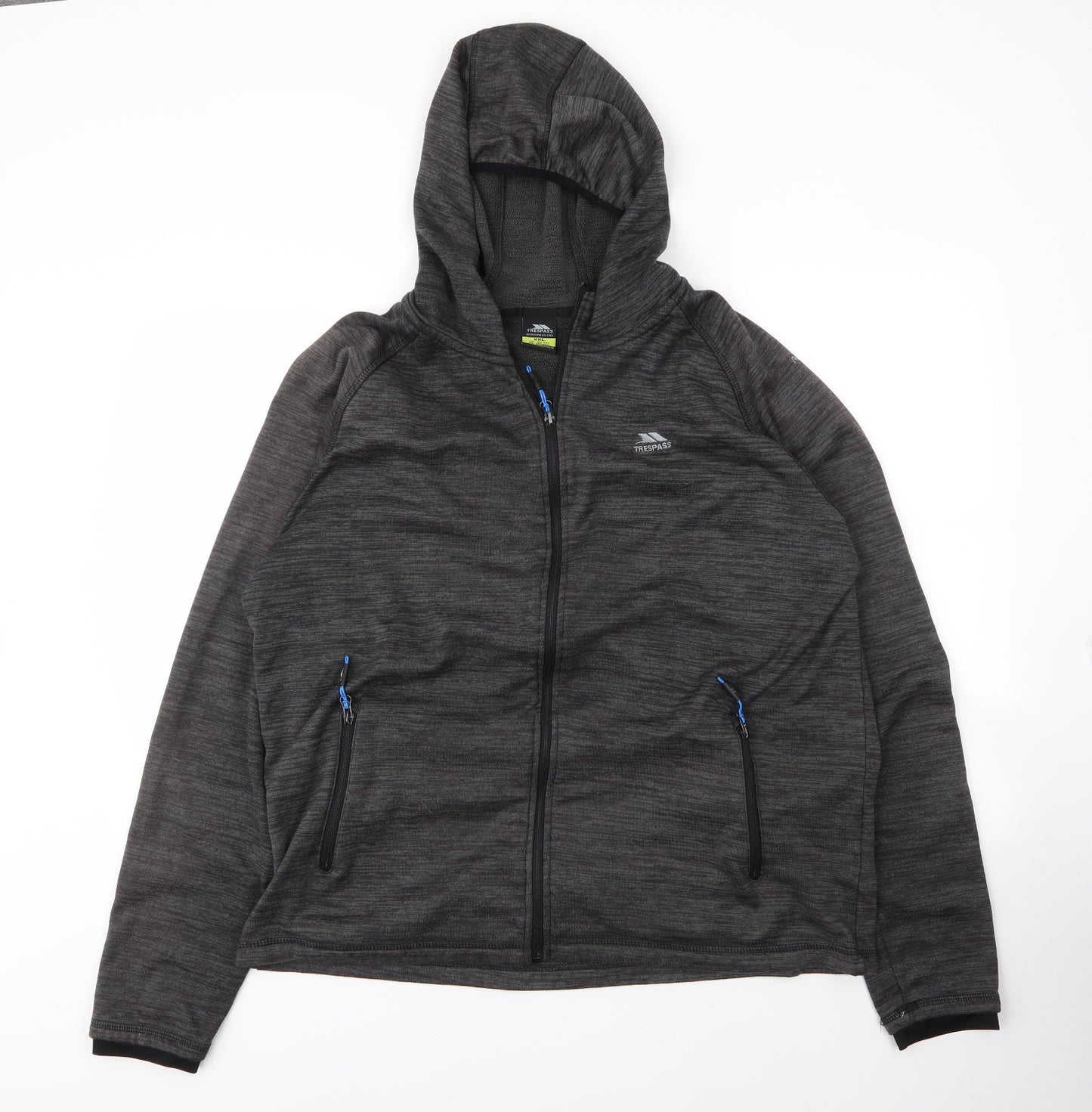 Trespass Mens Grey  Polyester Full Zip Hoodie Size 2XL