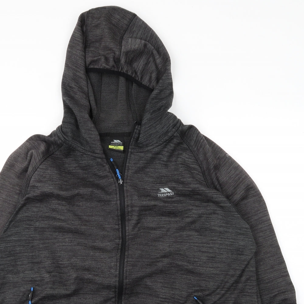 Trespass Mens Grey  Polyester Full Zip Hoodie Size 2XL