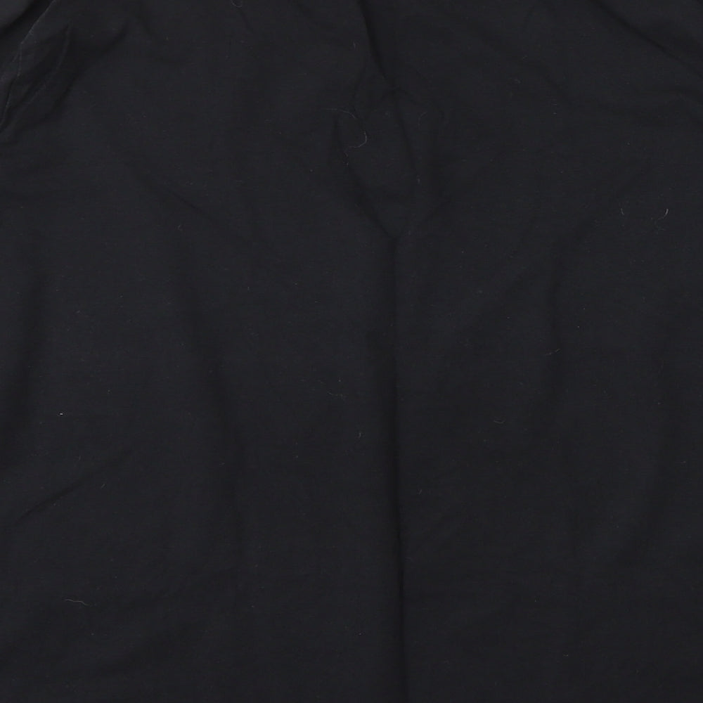 TU Womens Black  Cotton Basic T-Shirt Size 24 Round Neck