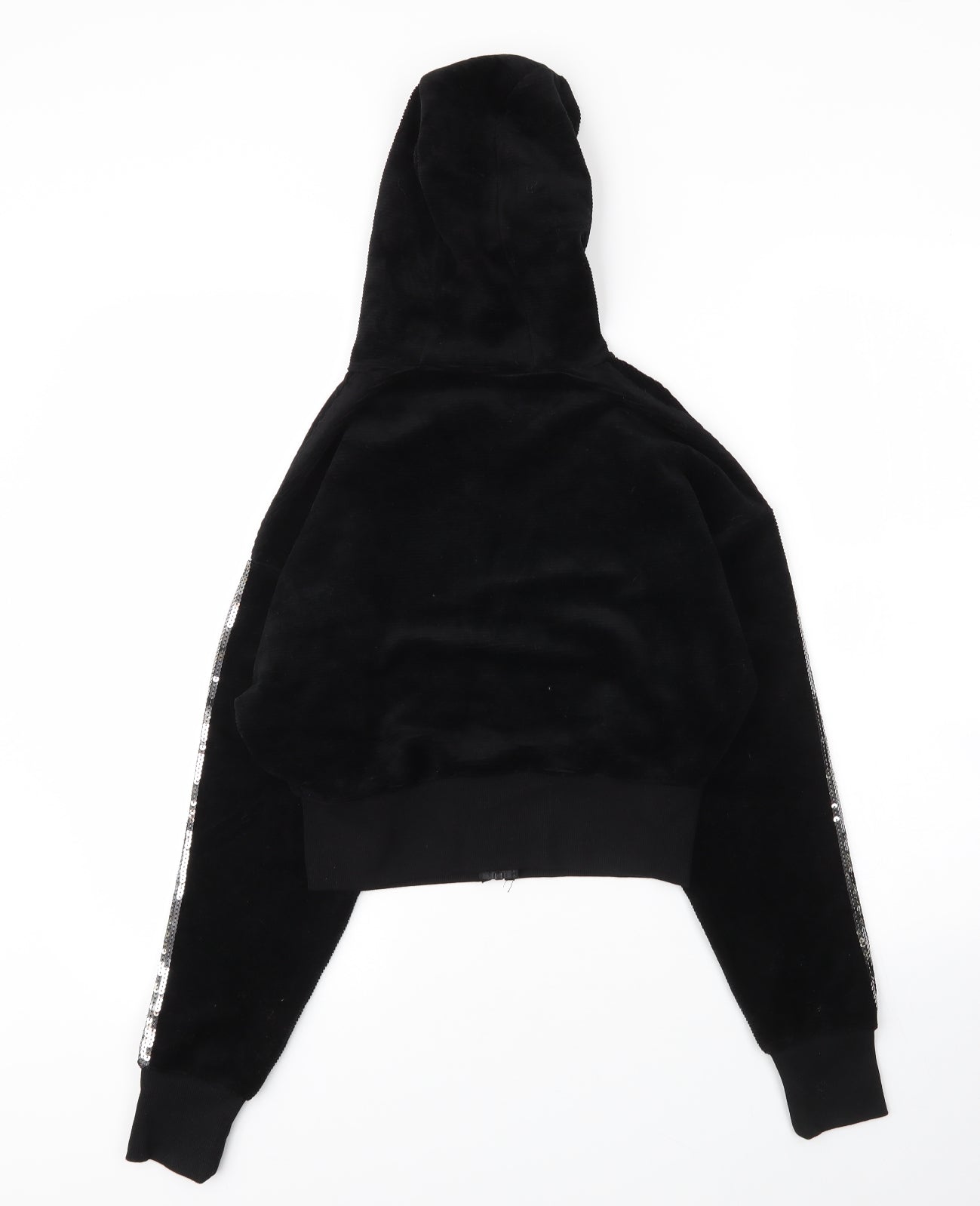 George Girls Black  Cotton Full Zip Hoodie Size 13 Years  Zip
