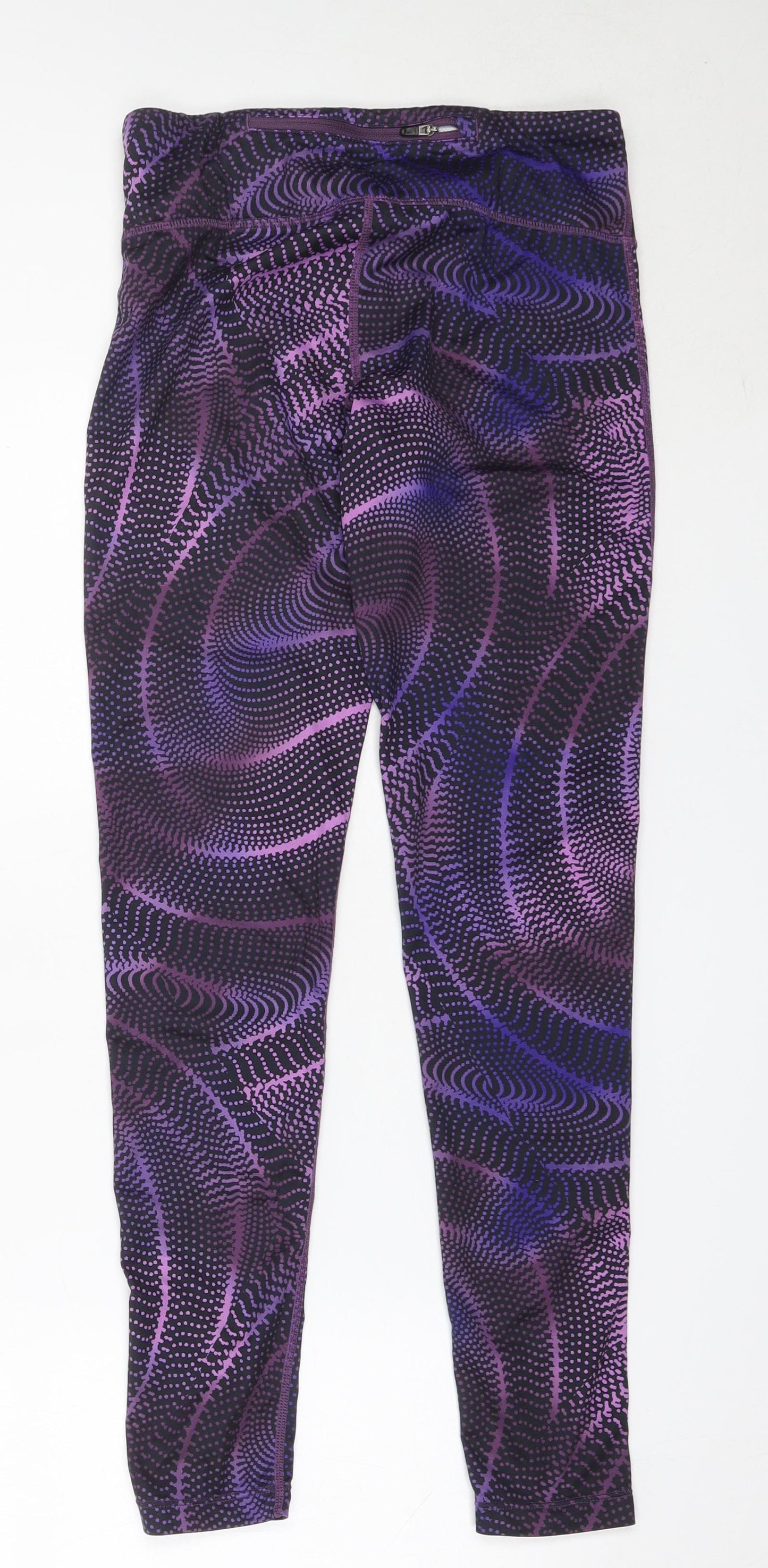 Nike Womens Purple  Polyester Capri Leggings Size S L27.5 in Regular