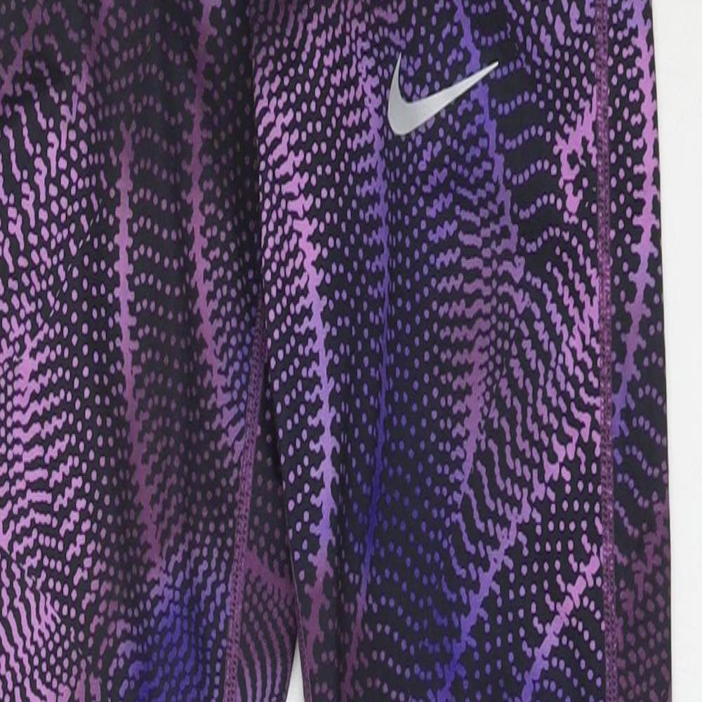 Nike Womens Purple  Polyester Capri Leggings Size S L27.5 in Regular