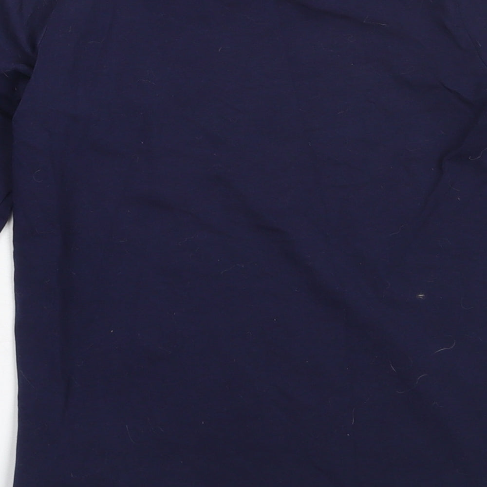 Young Style Girls Blue  Cotton Basic T-Shirt Size 10 Years Round Neck