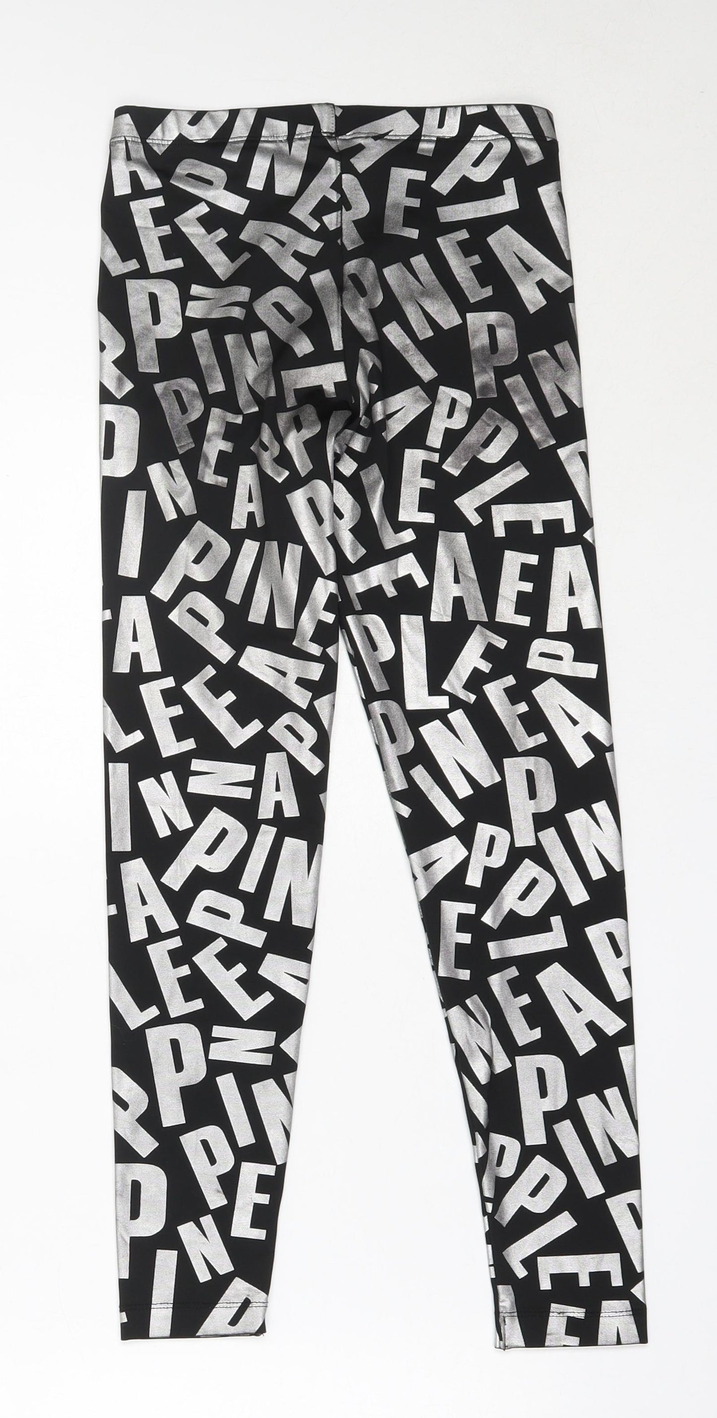 Pineapple Girls Black  Polyester Capri Trousers Size 9-10 Years  Regular