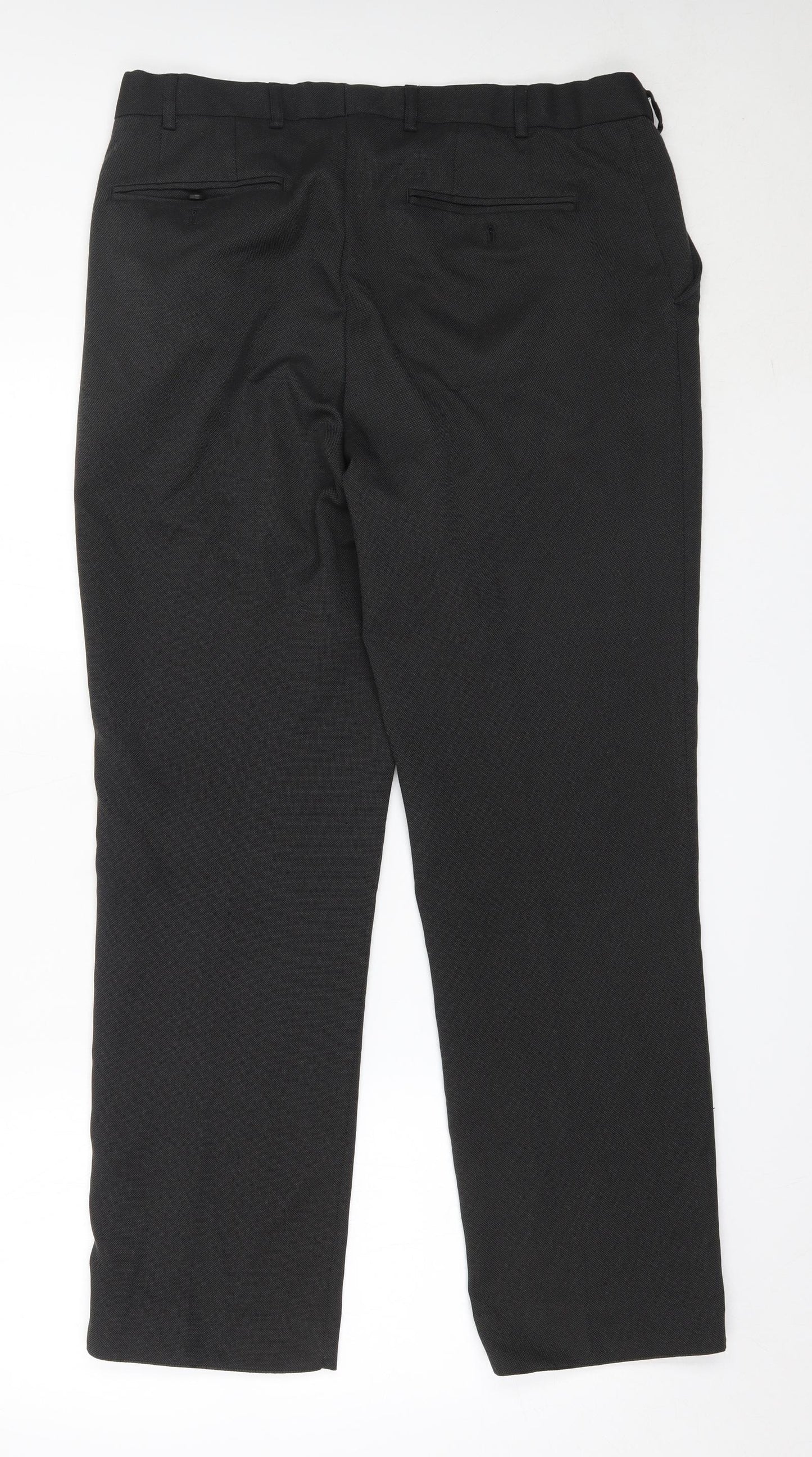 Matalan Mens Grey  Polyester Trousers  Size 34 in L31 in Regular