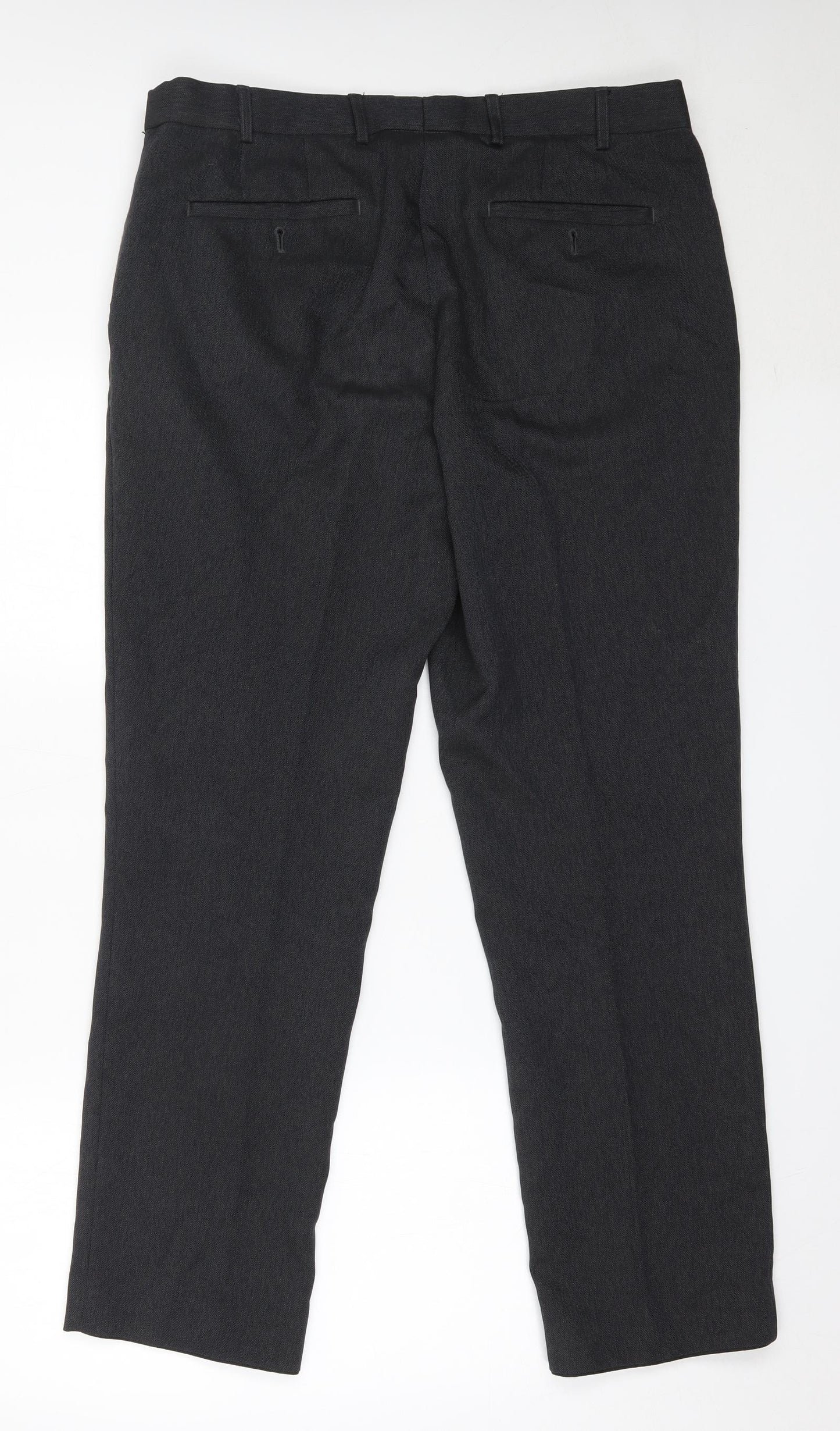 Matalan Mens Grey  Polyester Trousers  Size 36 in L31 in Regular