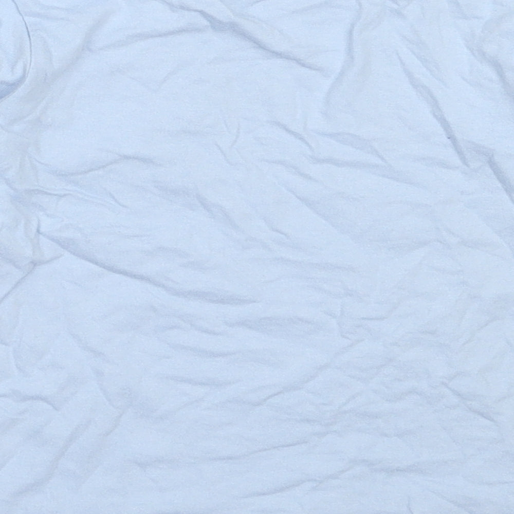 Nutmeg Boys Blue  Cotton Basic T-Shirt Size 3-4 Years Round Neck