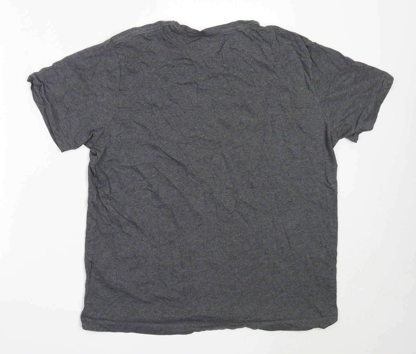 Hackett Mens Grey  Cotton  T-Shirt Size XL Round Neck