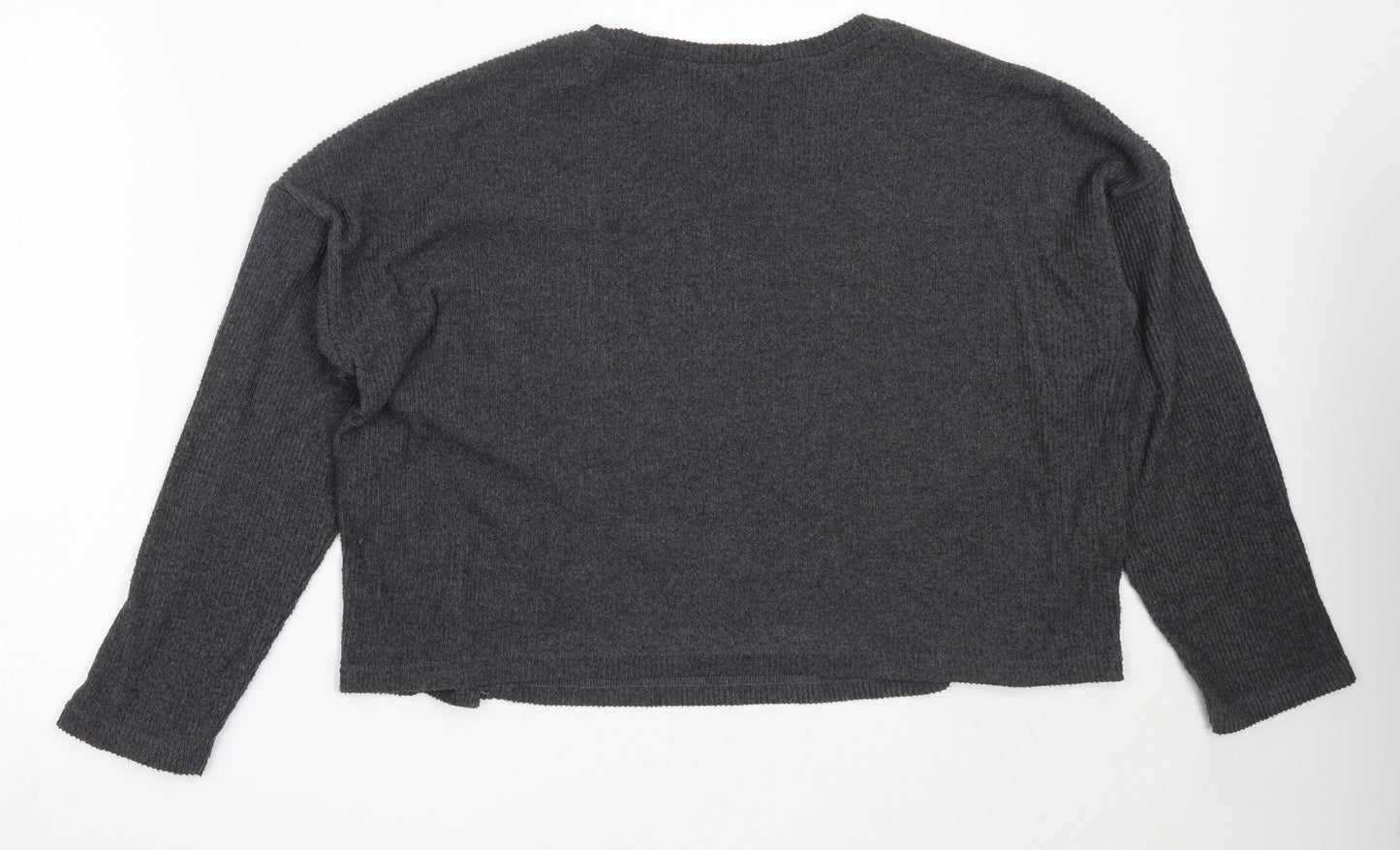 New Look Womens Grey Round Neck  Polyester Pullover Jumper Size L