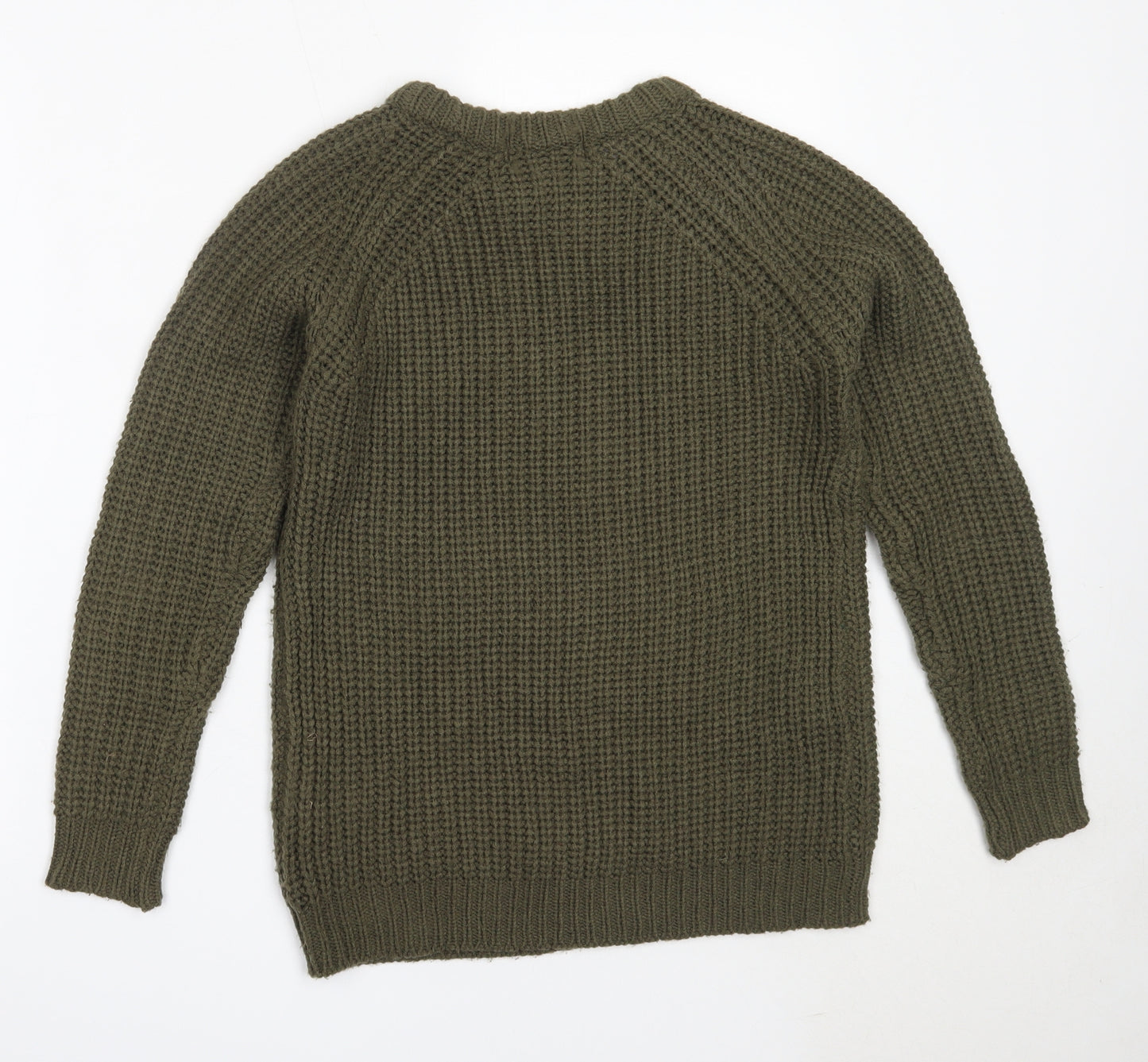Atmosphere Womens Green Round Neck  Acrylic Pullover Jumper Size 6