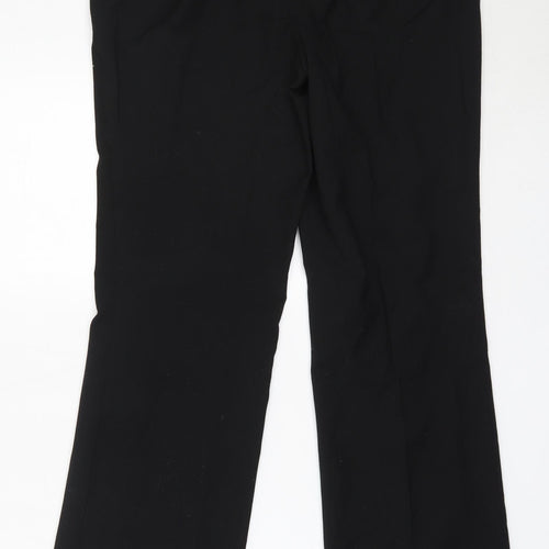 Marks and Spencer Womens Black  Polyester Trousers  Size 12 L30.5 in Regular