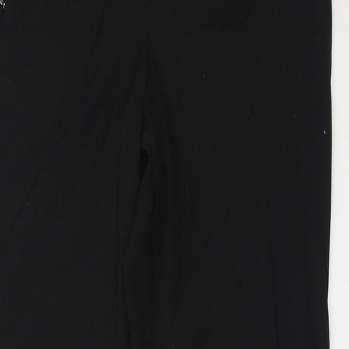 Marks and Spencer Womens Black  Polyester Trousers  Size 12 L30.5 in Regular