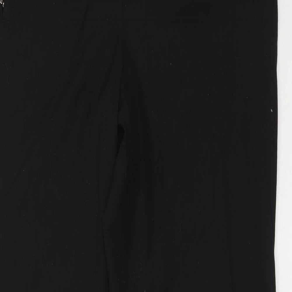 Marks and Spencer Womens Black  Polyester Trousers  Size 12 L30.5 in Regular