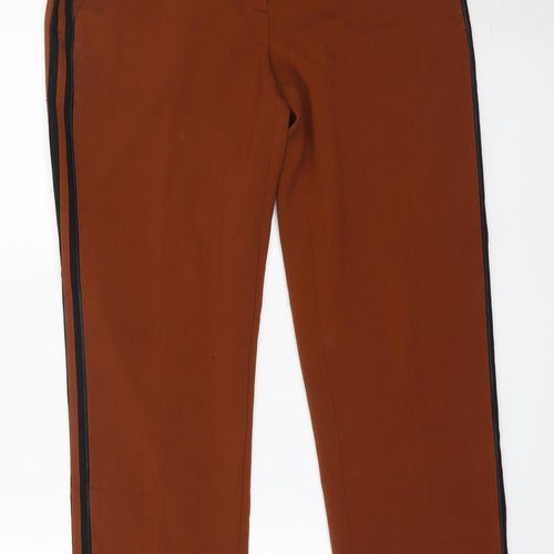 Marks and Spencer Womens Brown  Polyester Trousers  Size 12 L30.5 in Regular